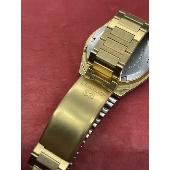 Vintage Seiko 7009- 8079 Watch 17 Jewels Automatic Day Date Running Gold Tone - Picture 8 of 11